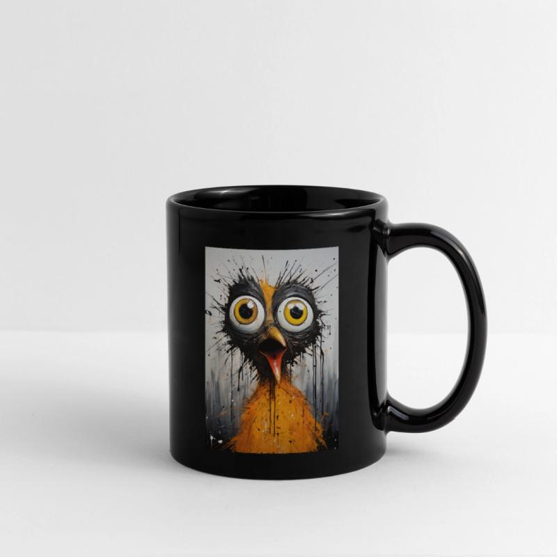 Cute Orange Bird Paint Dripping Style