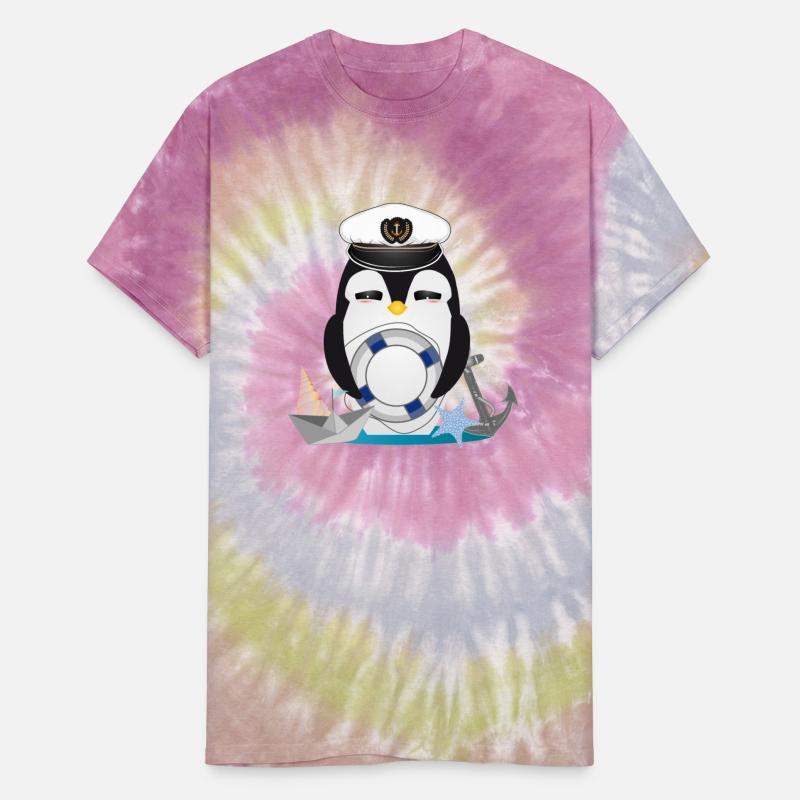 cute penguin as captain in marine look
