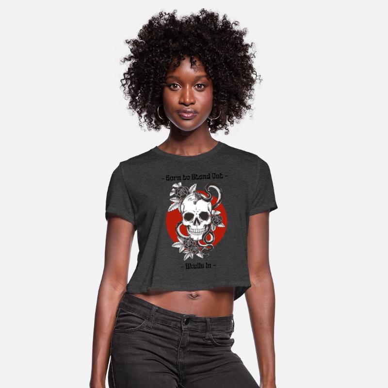 Dark Floral Skull With Snake and Roses