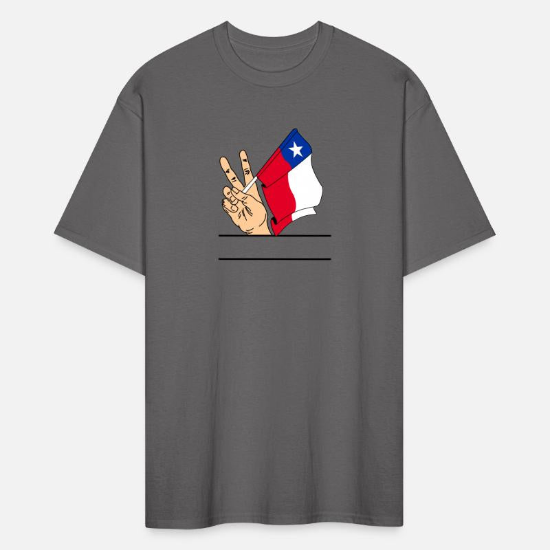 Flag Chile transparent peace sign text space
