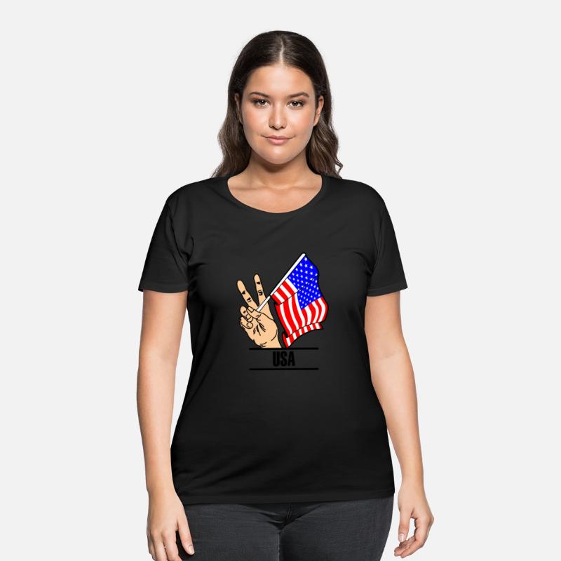 Flag USA peace sign text´USA´