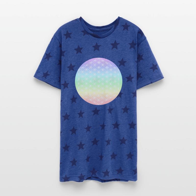flower of life pastel rainbow energy mandala