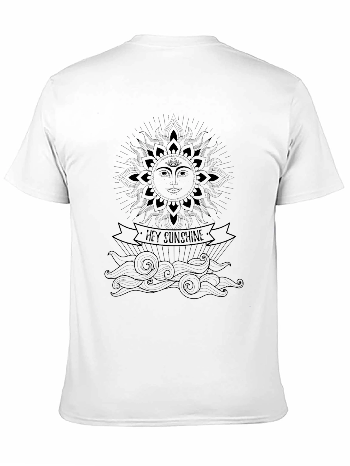 Hey Sunshine Graphic Tee - Stylish Black T-Shirt