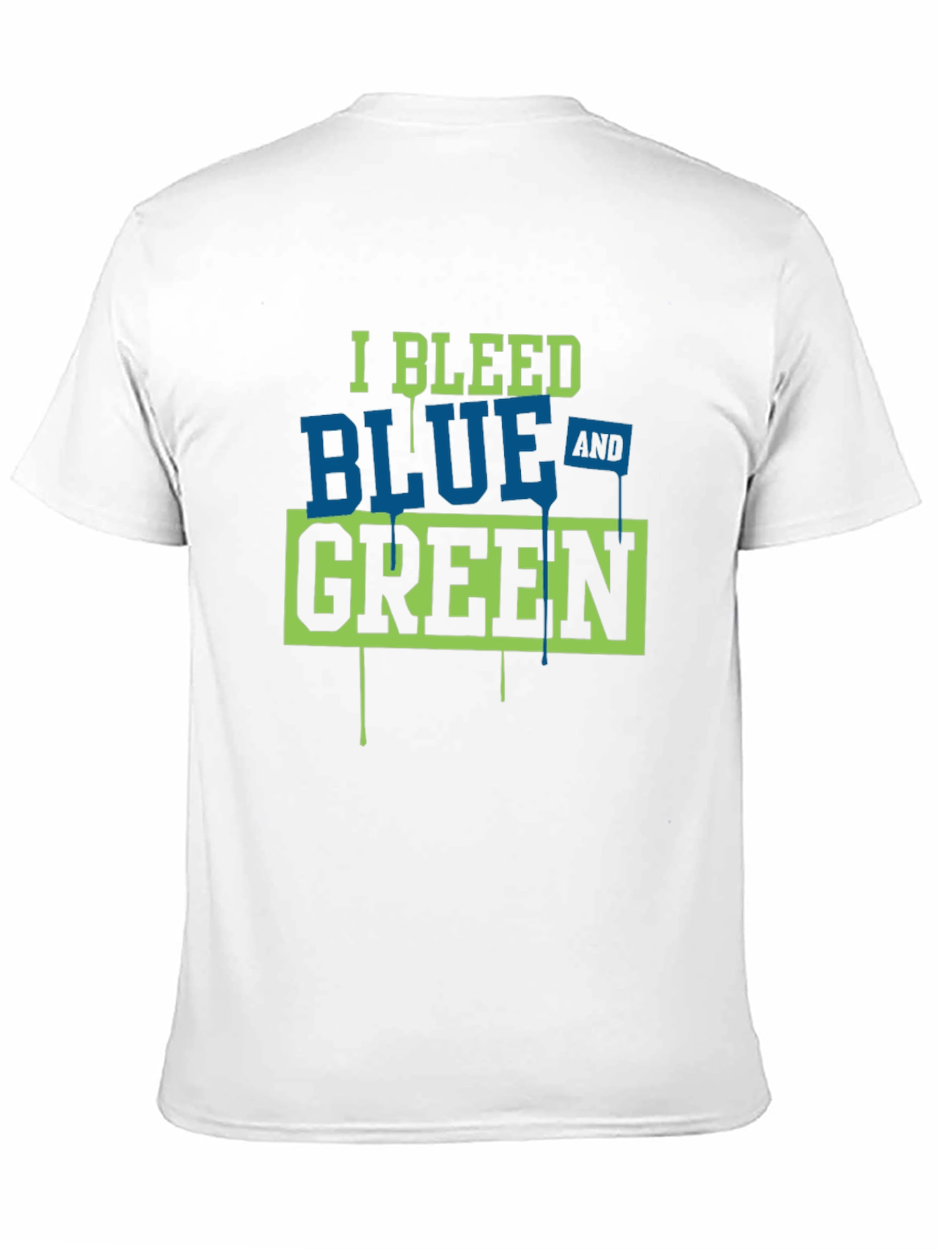 I Bleed Blue and Green Graphic T-Shirt