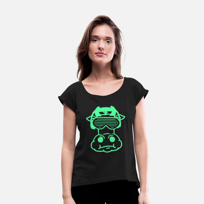 Funny Cool DJ Milk Cow Party Farm Animal Face Head