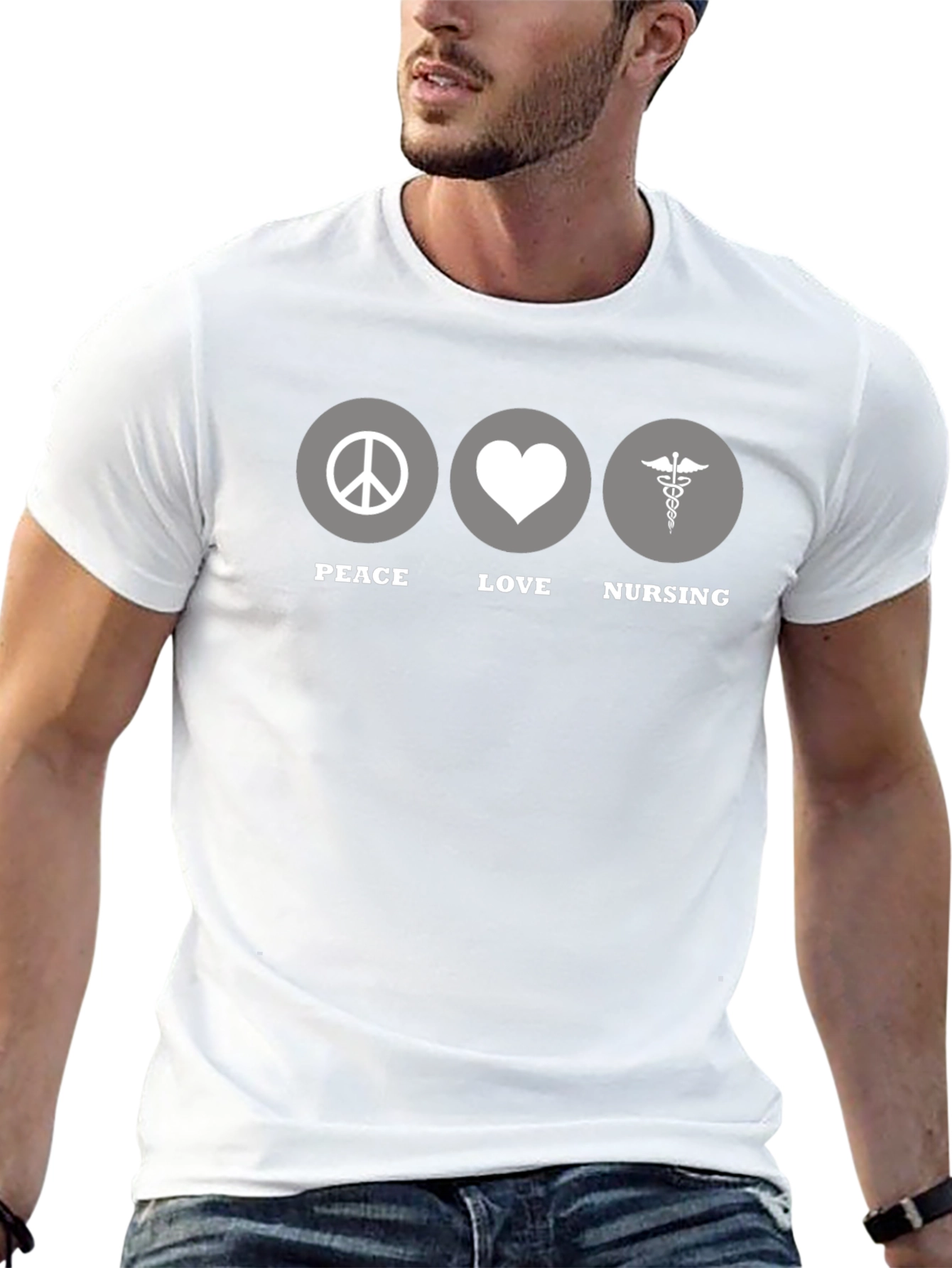 Peace Love Nursing T-Shirt - Unisex Healthcare Apparel