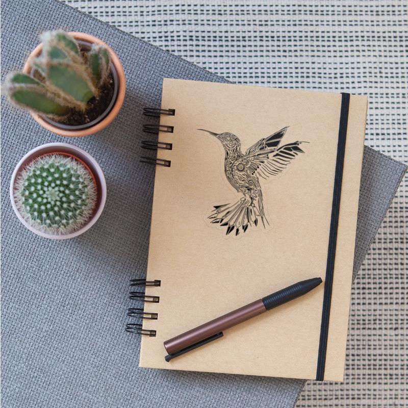 Geometric Hummingbird In Flight