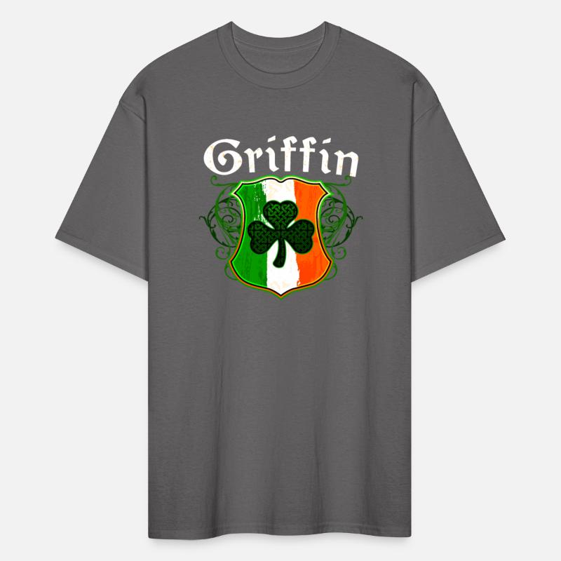 Griffin Irish Surname Ireland Flag Shield Shamrock