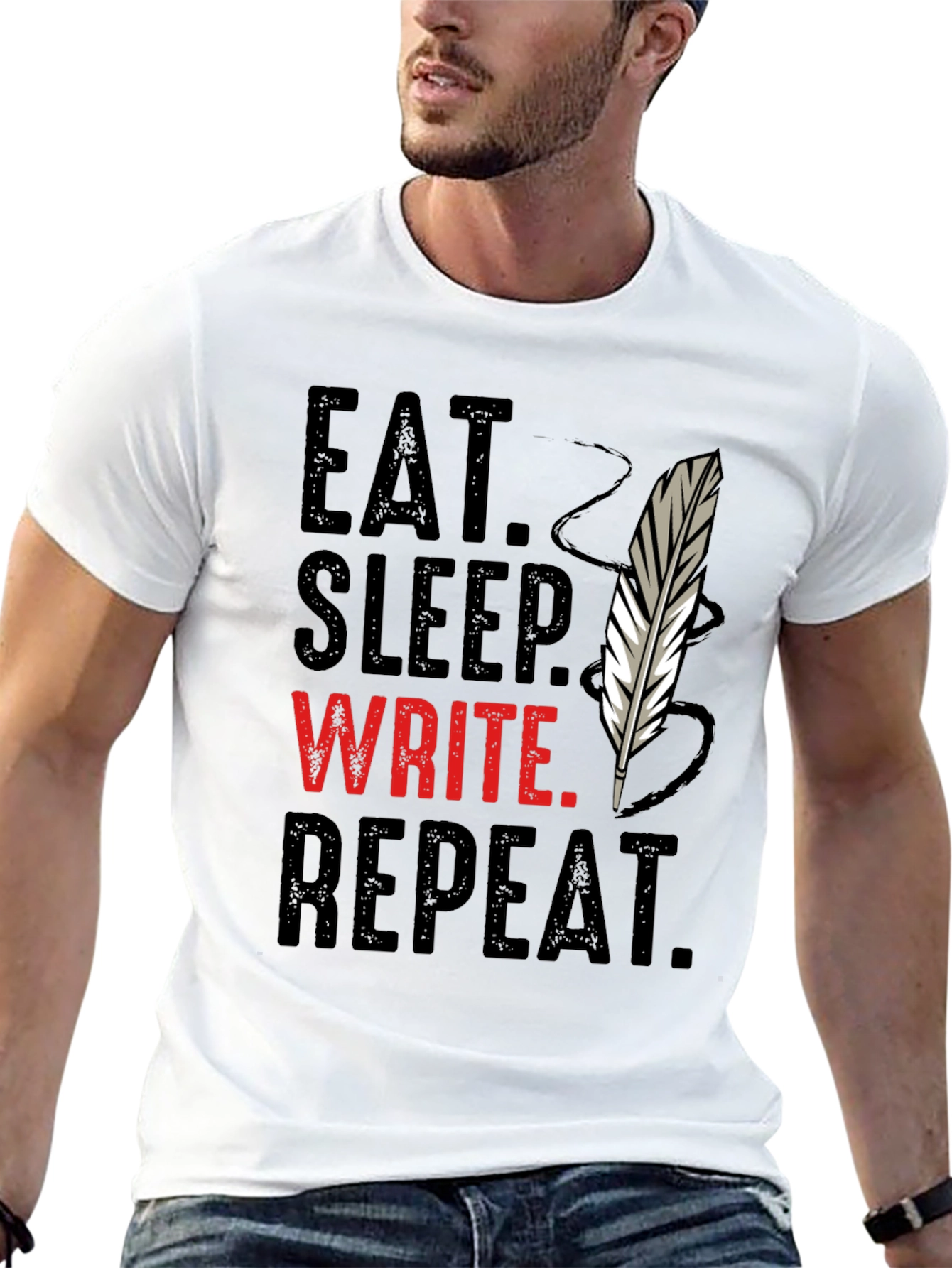 Eat Sleep Write Repeat T-Shirt - Writers Tee