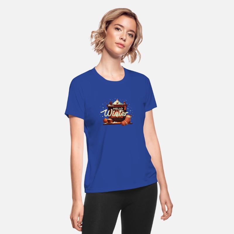 Hello Winter typography vector illustration. Winte