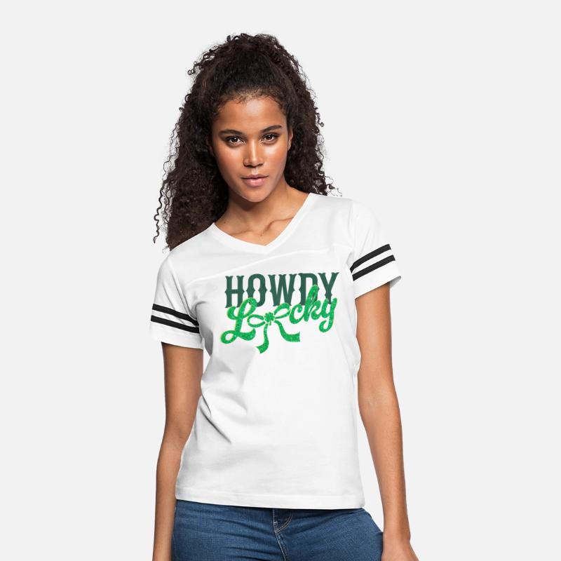 Howdy Lucky Western Cowgirl St Patricks Design