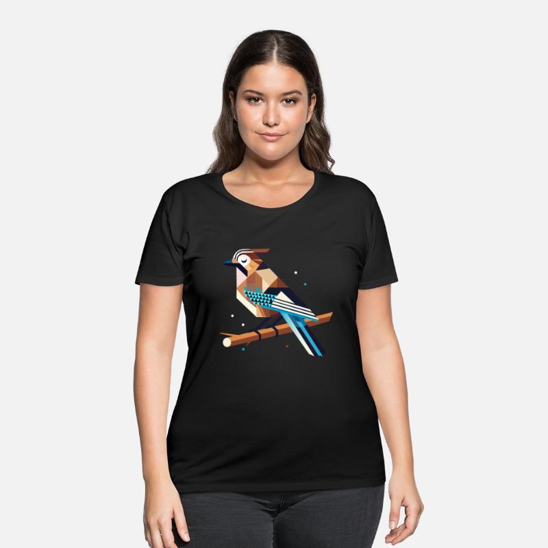 Jay on a Branch – Stylized Spring Motif