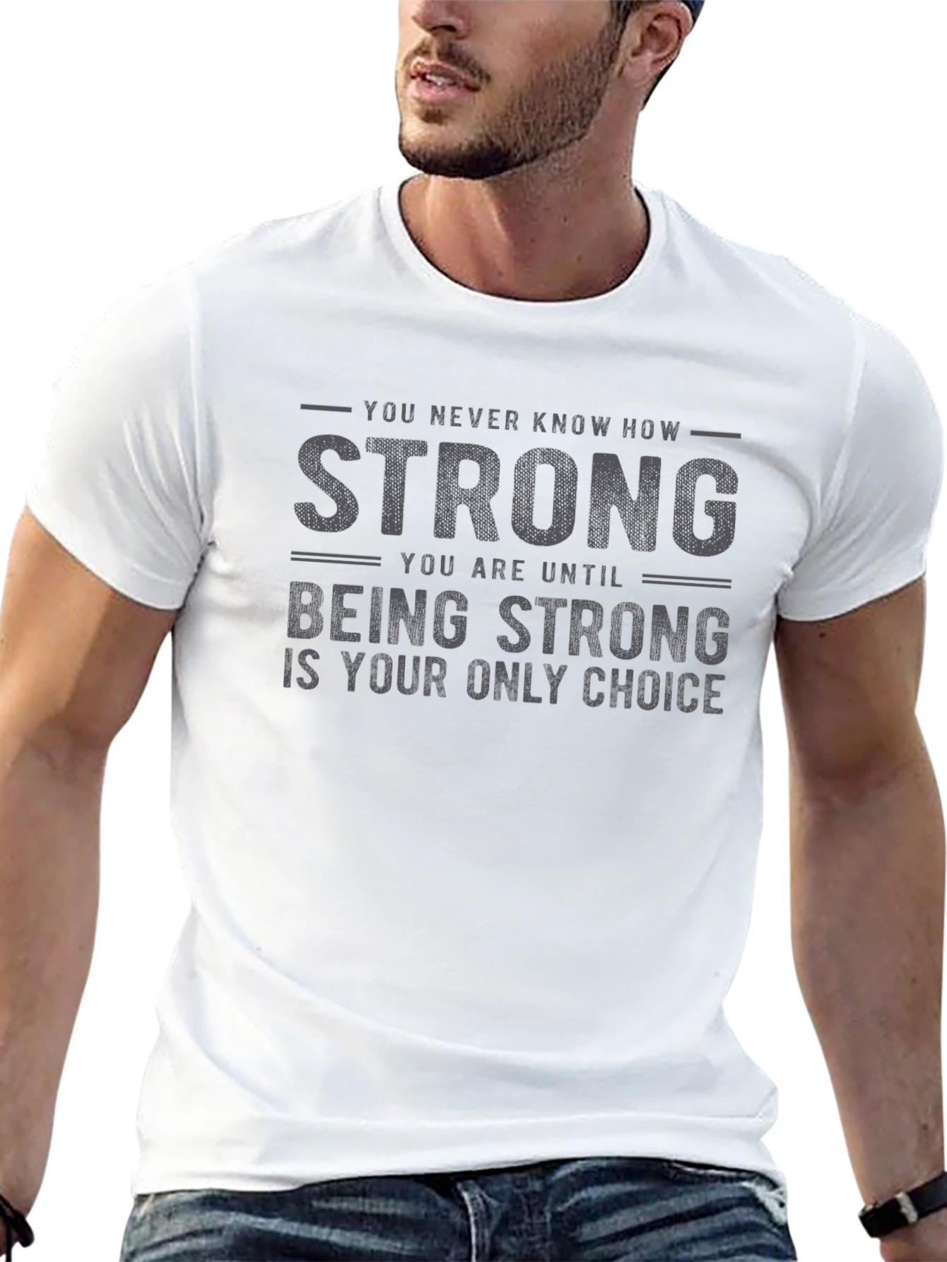Strong Choice Graphic Tee - Motivational Black T-Shirt