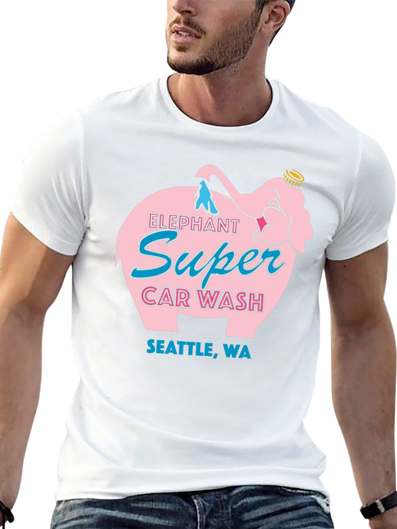 Elephant Super Car Wash T-Shirt Seattle WA