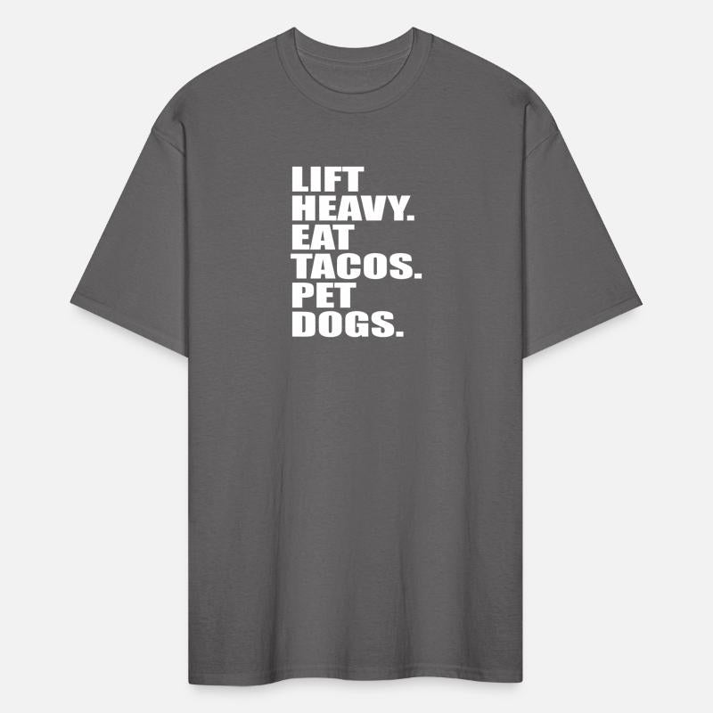 Lift Heavy Eat Tacos Pet Dogs Vintage