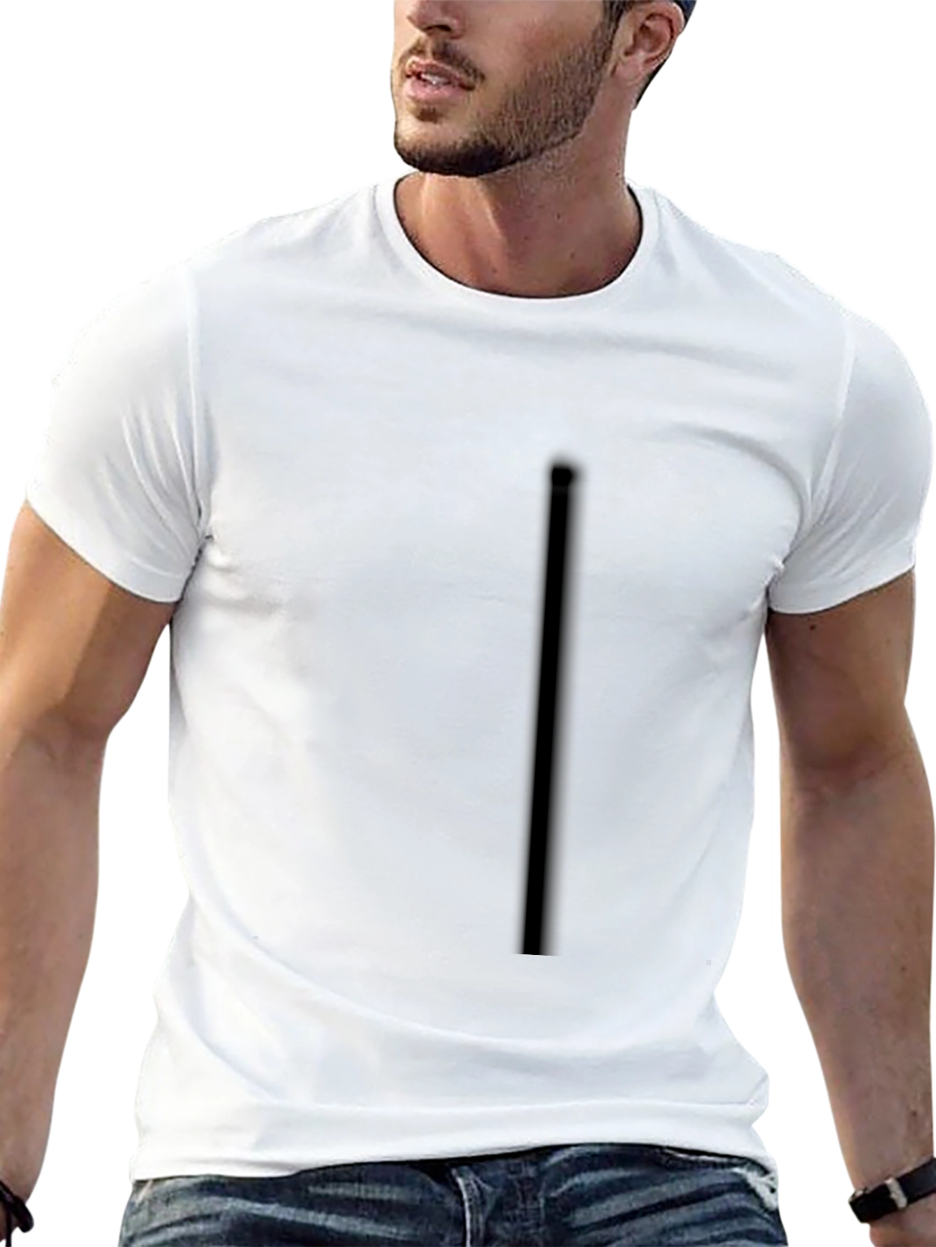Mens Black Crew Neck T-Shirt