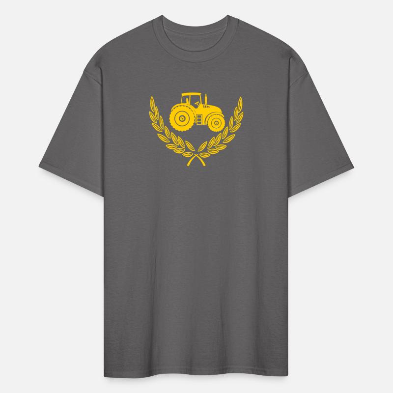 Proud farmer in laurel wreath gold
