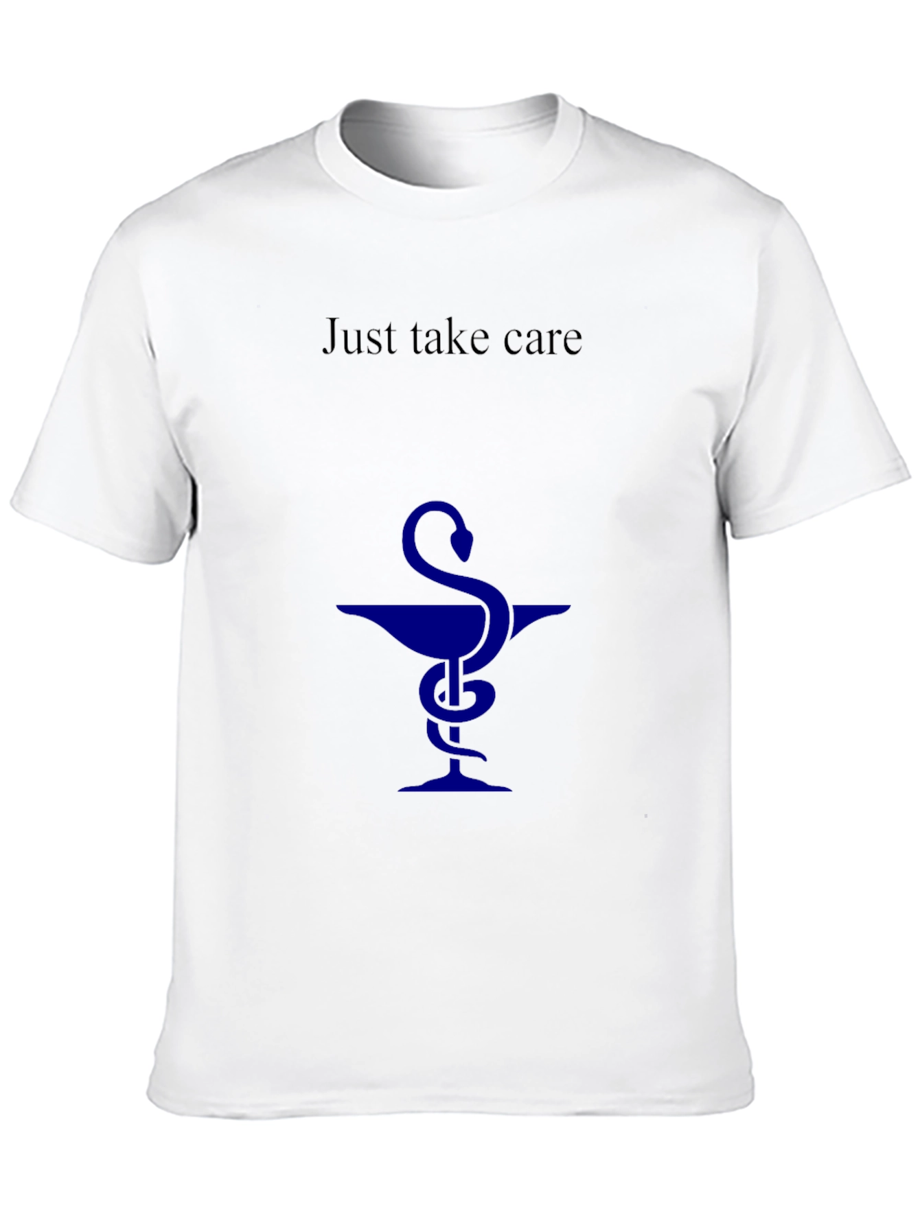 Just Take Care Black T-Shirt - Health Symbol