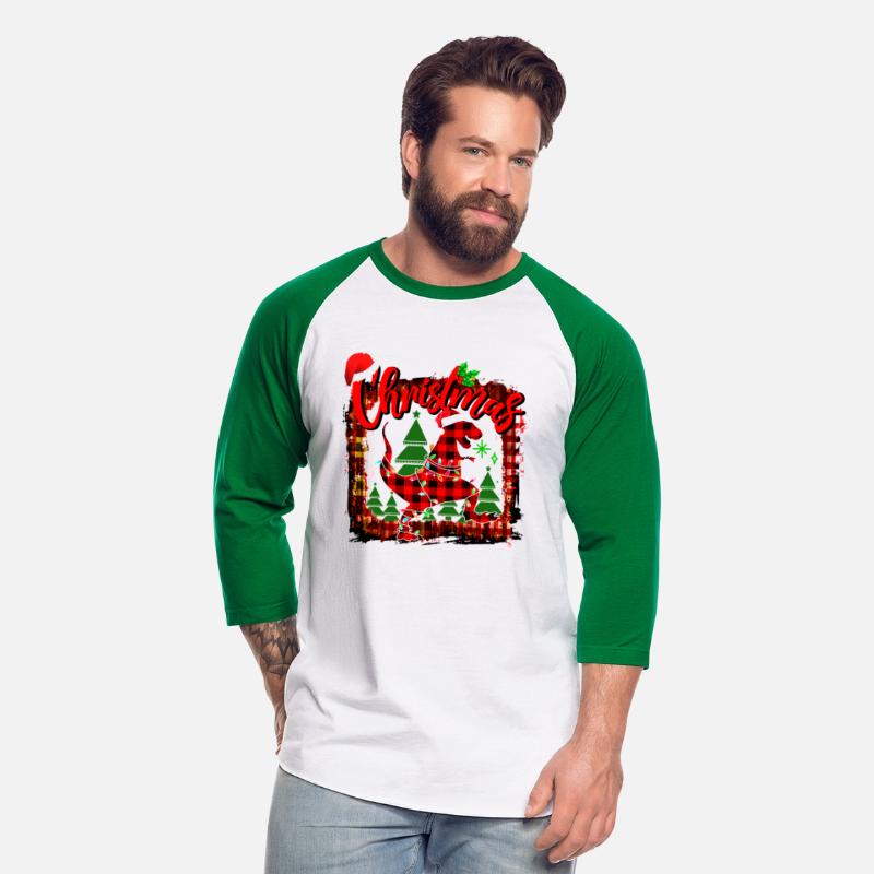Red Plaid Dinosaur Santa Christmas Lights Buffalo