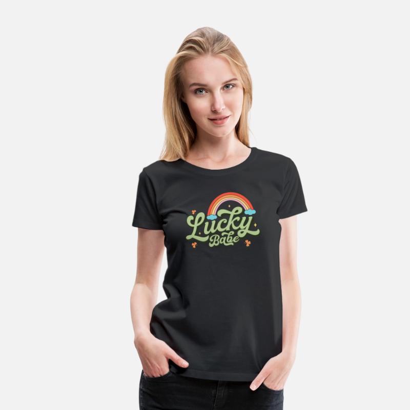 Retro Lucky Babe Rainbow St Patricks Day