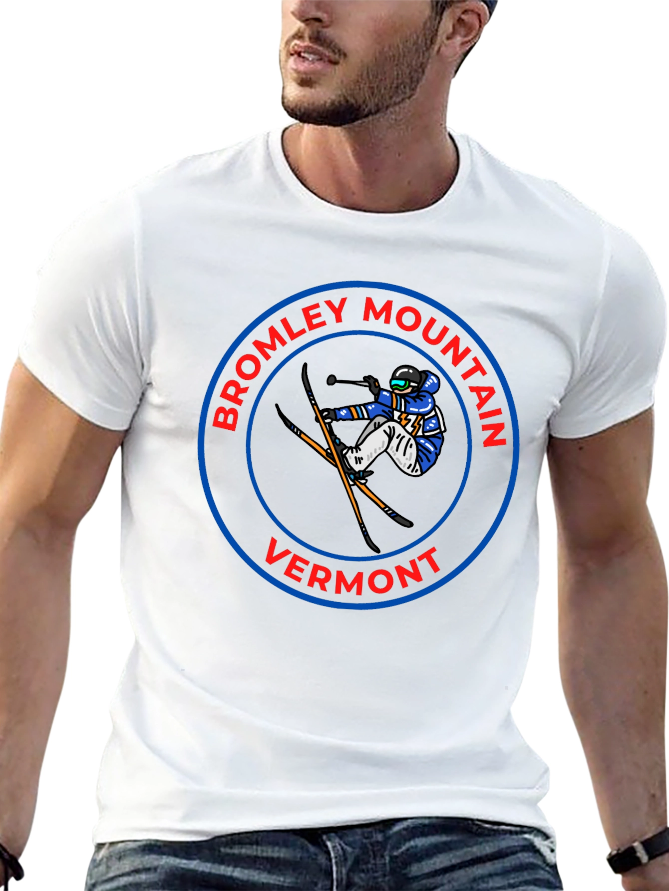 Bromley Mountain Vermont T-Shirt - Skier Design