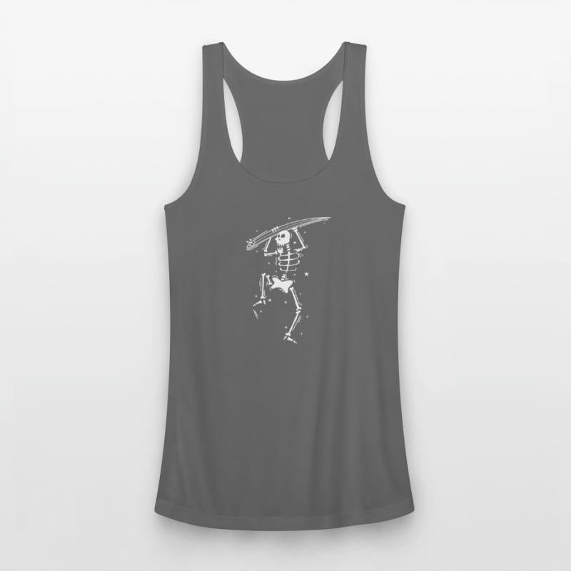 Skeleton with Surfboard wants to Surf Water Sports