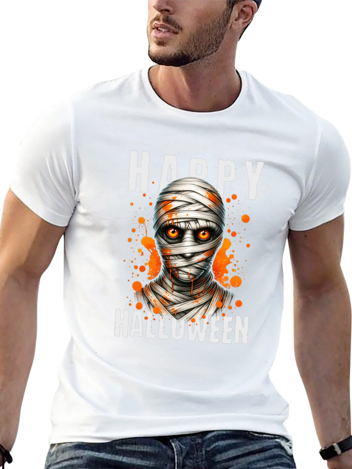 Happy Halloween Mummy Graphic Tee
