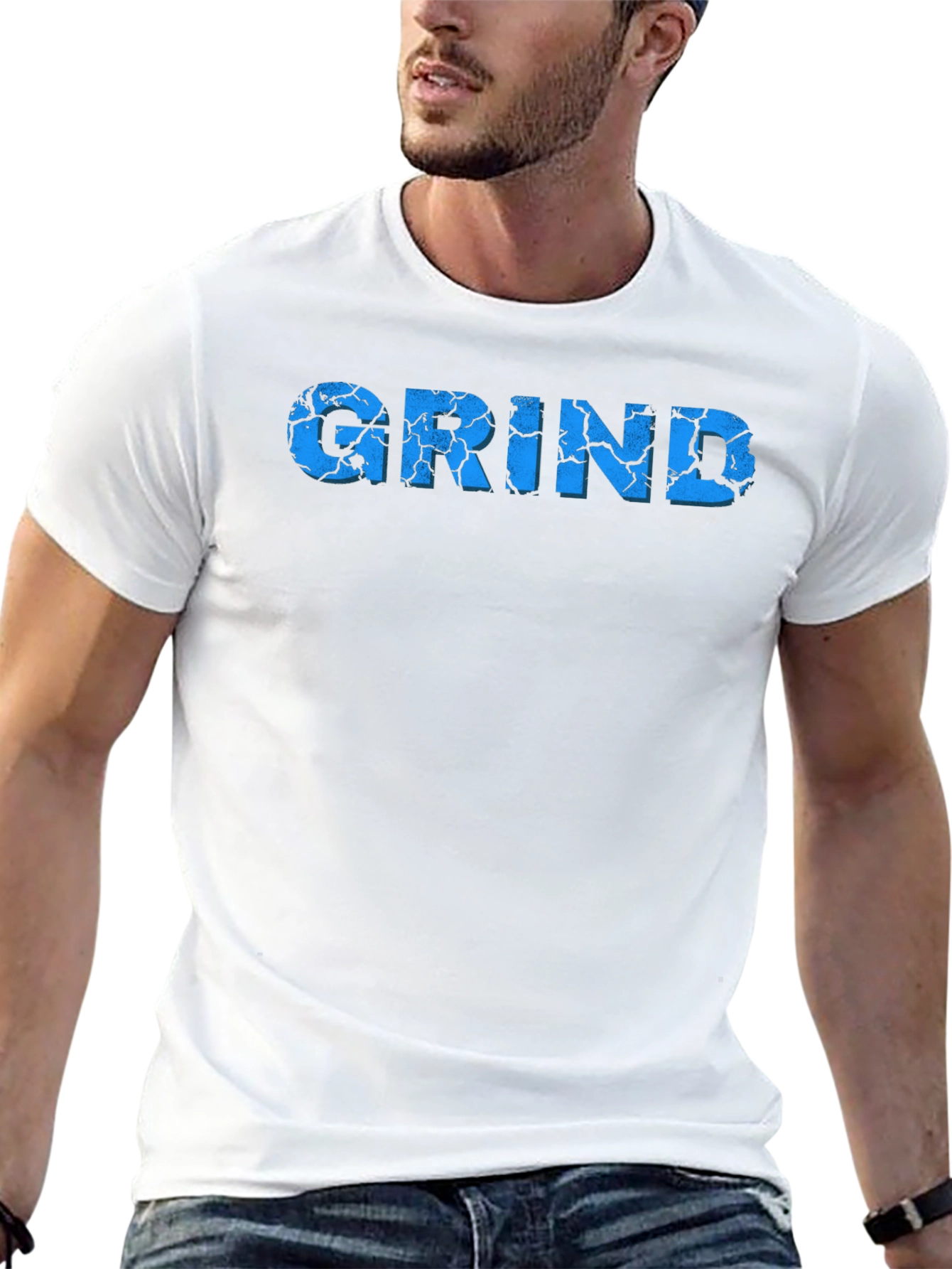 Grind Graphic Tee - Black Crew Neck T-Shirt