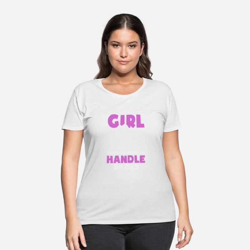 This Girl Knows Cornhole Handling Sacks