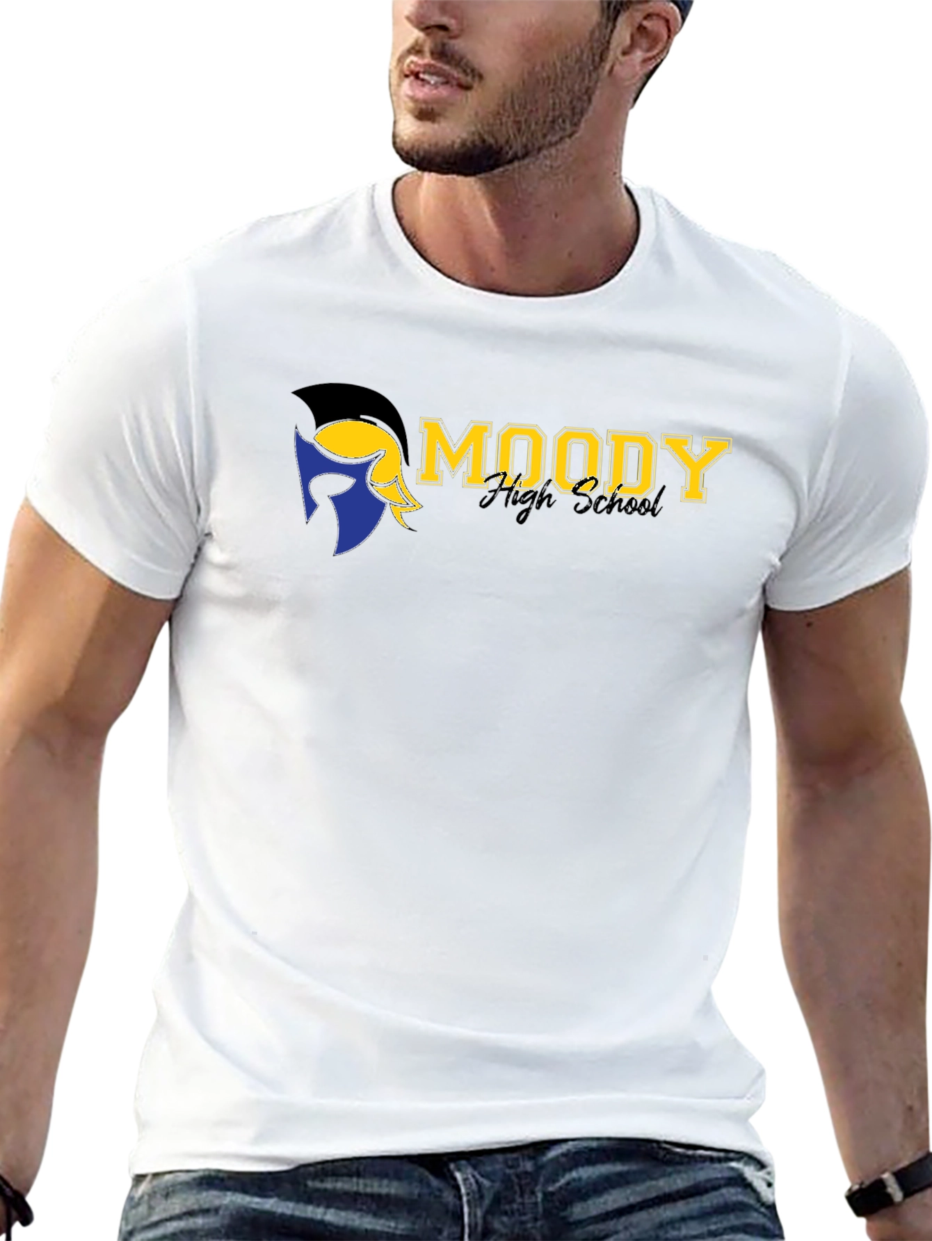 Moody High School Spartans Black T-Shirt