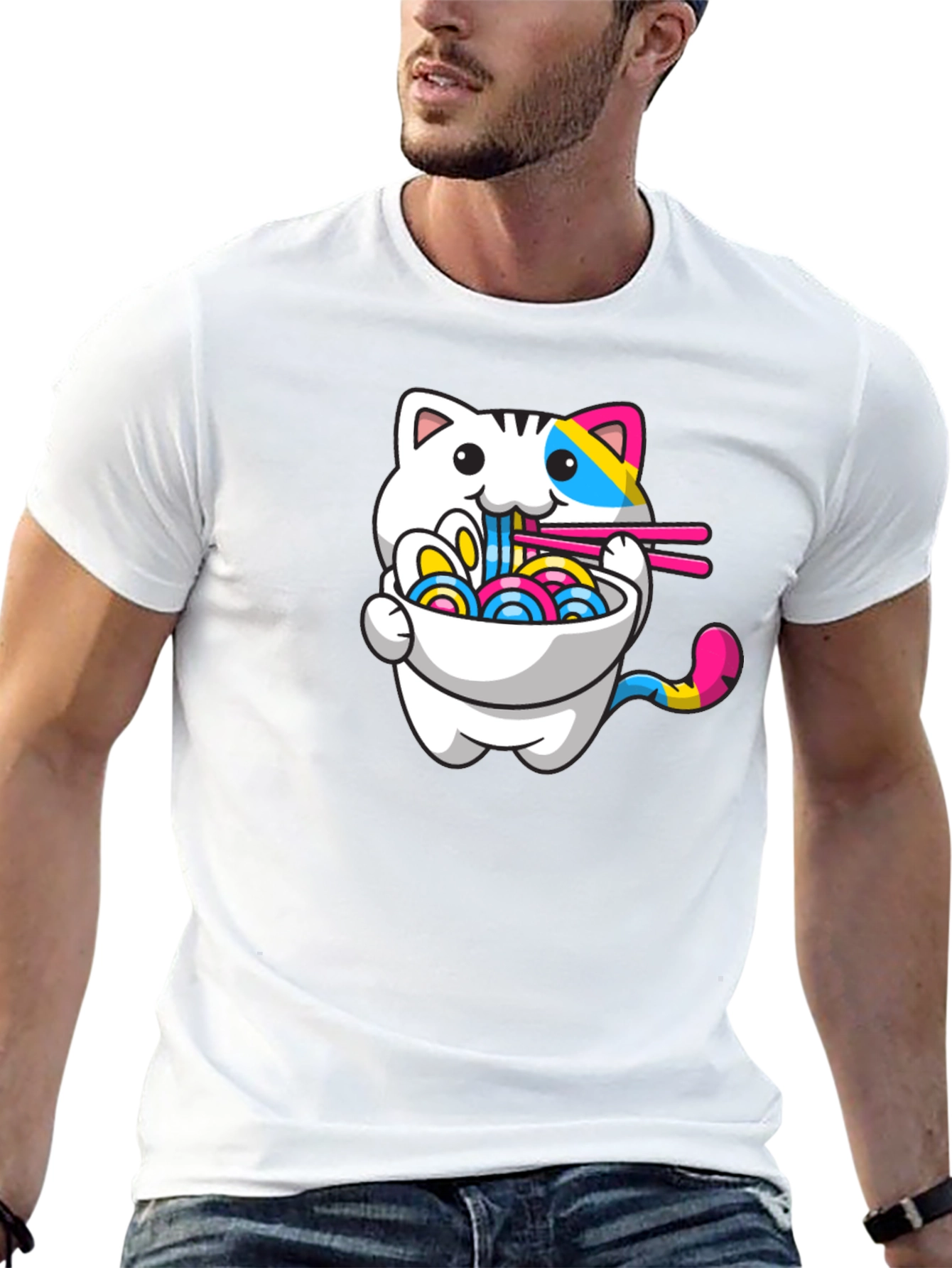 Ramen Cat T-Shirt - Unique Graphic Tee