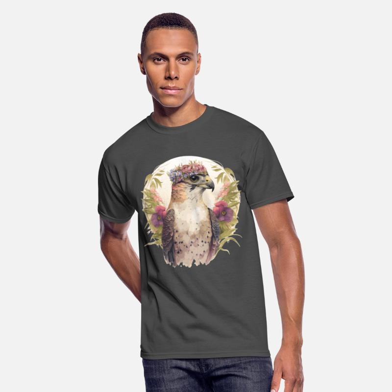 Watercolor Falcon Birds Of Prey Flower Crown Flora