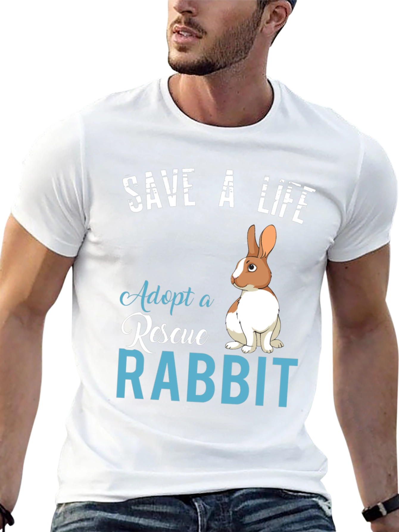 Save a Life Adopt a Rescue Rabbit T-Shirt