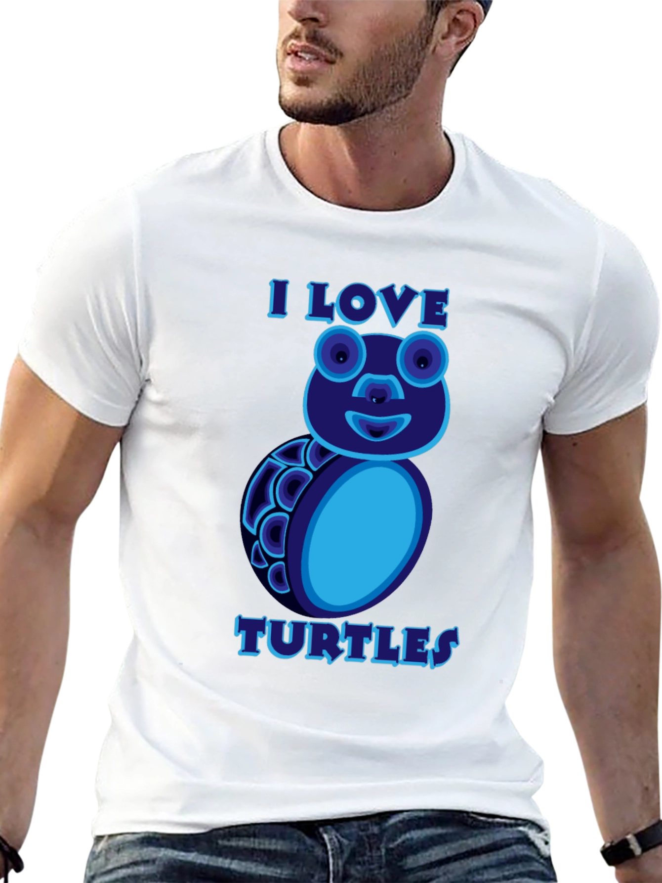 I Love Turtles Graphic T-Shirt Black