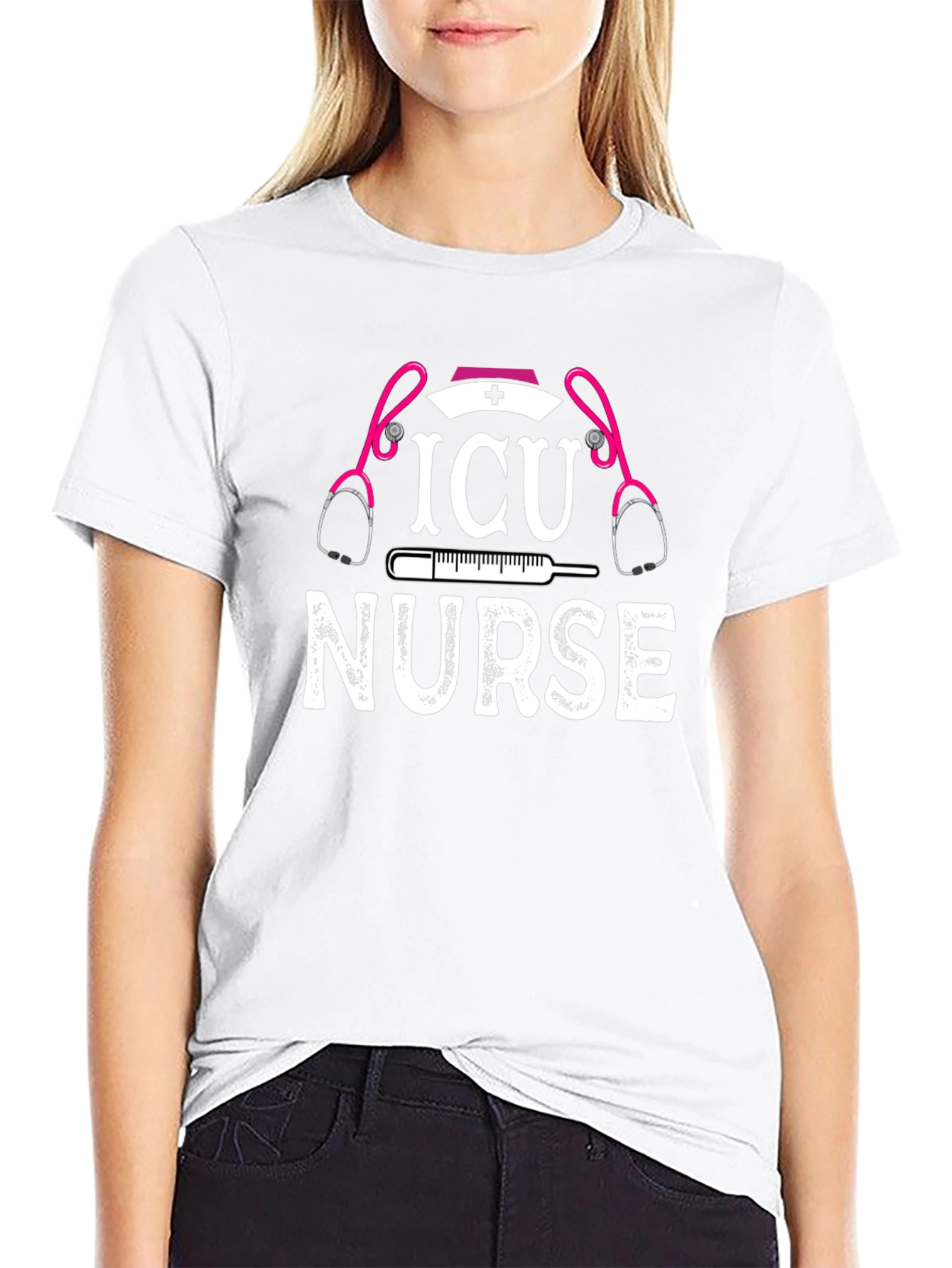 ICU Nurse Graphic T-Shirt - Black