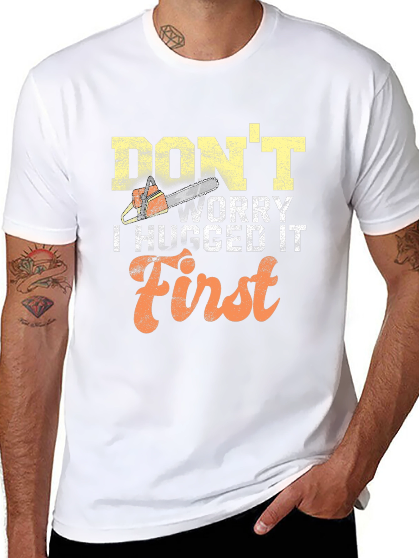 Dont Worry I Hugged It First Mens T-Shirt