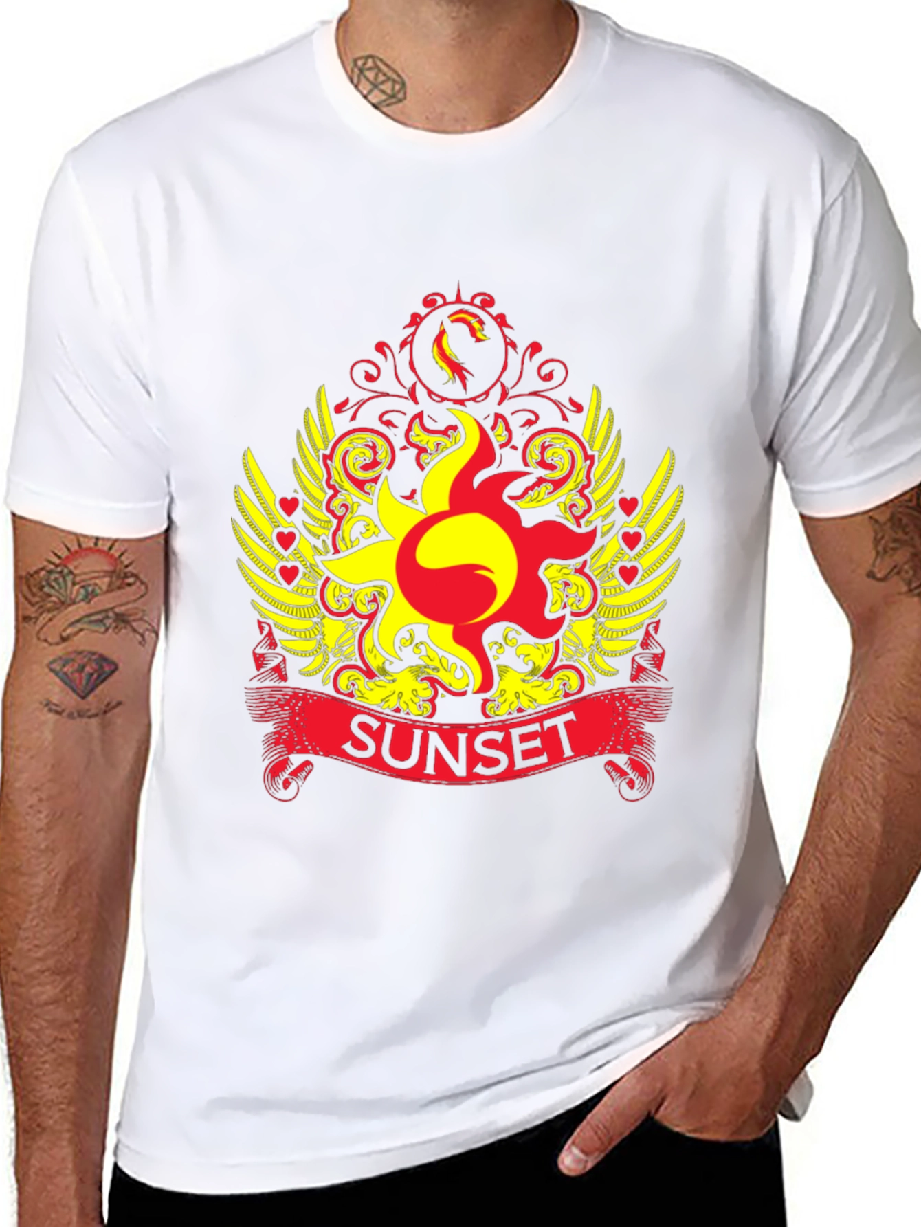 Sunset Graphic Tee - Unique Sun Design
