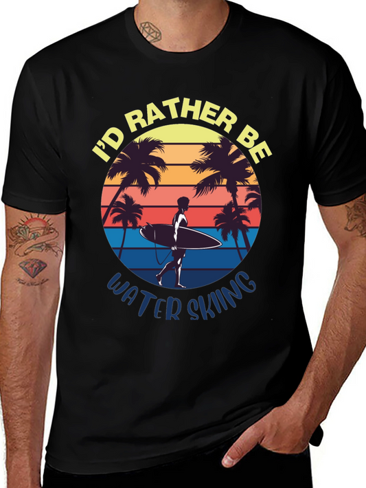 Id Rather Be Water Skiing Graphic Tee