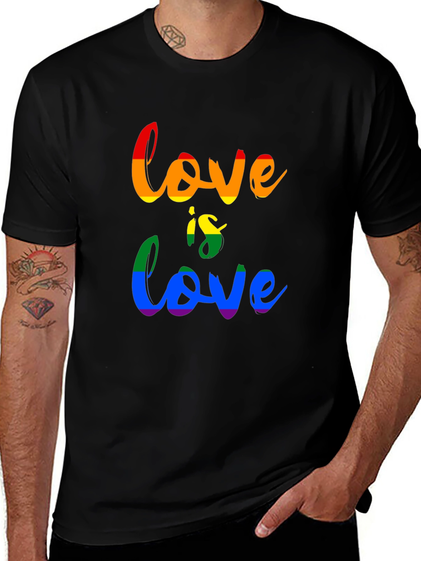Love Is Love Rainbow Graphic T-Shirt