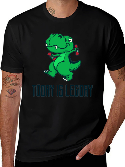 Dino Leg Day T-Shirt - Funny Workout Tee