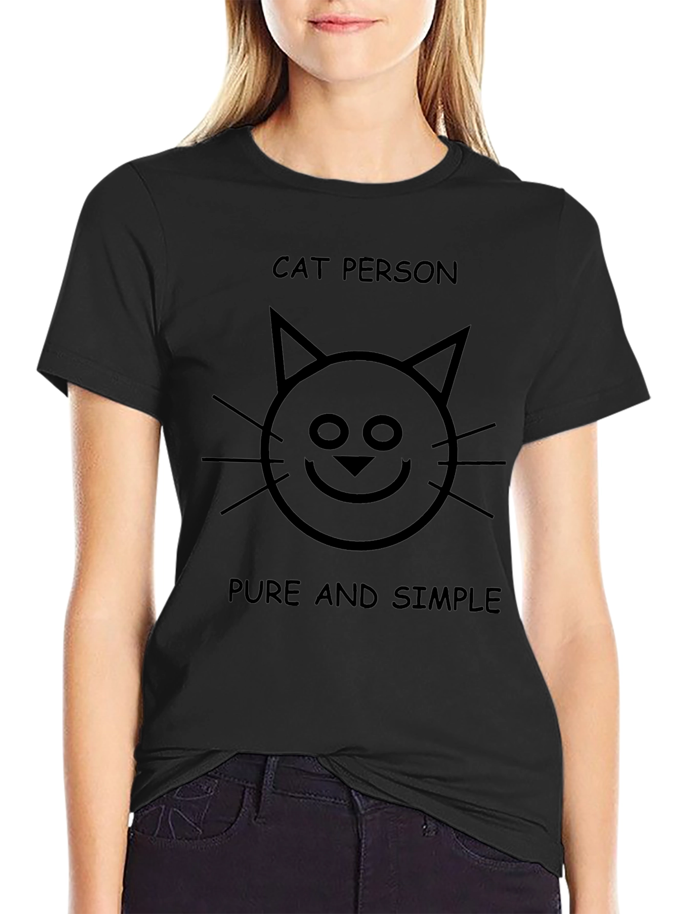 Cat Person T-Shirt - Pure & Simple Graphic Tee
