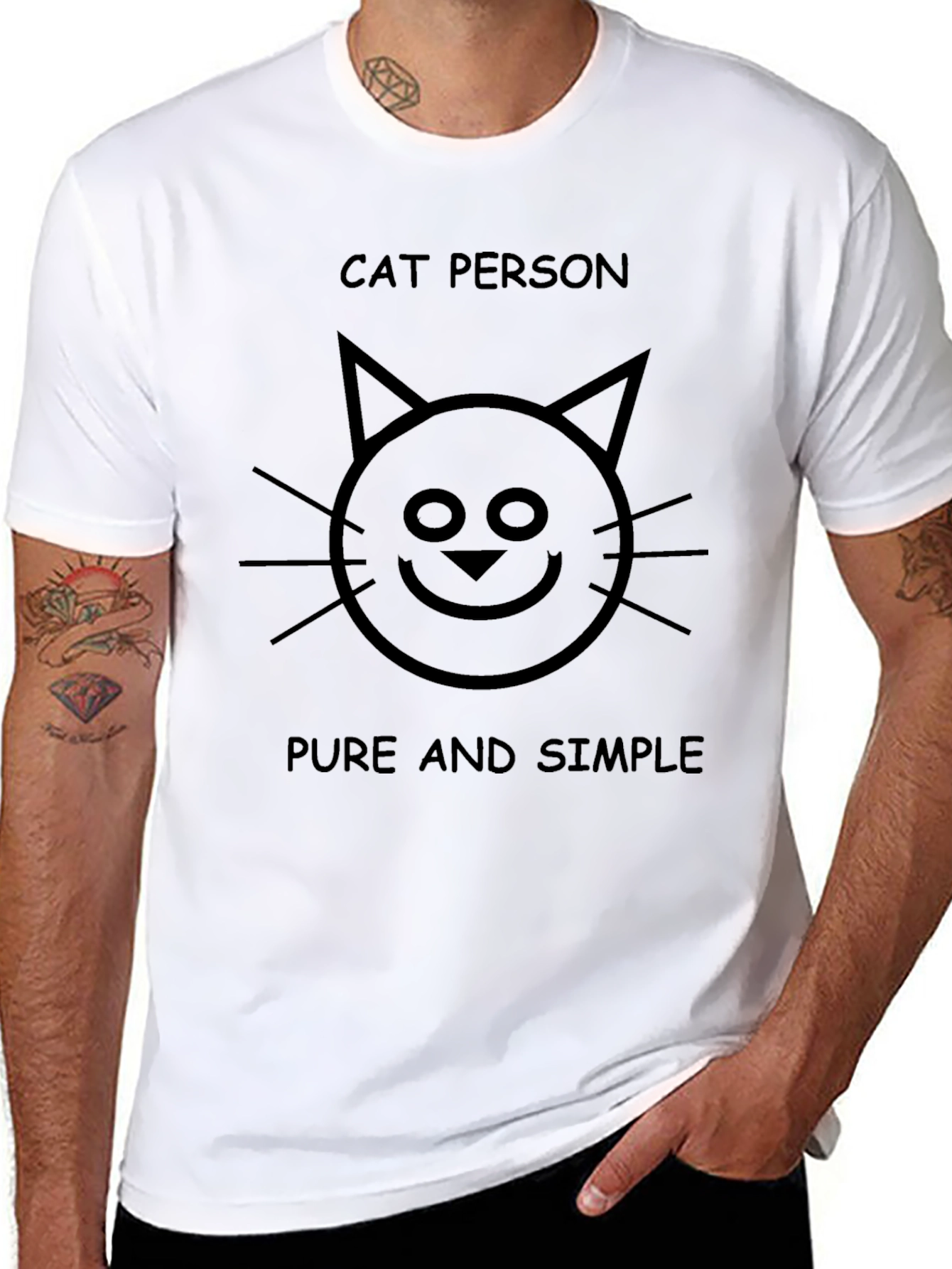 Cat Person T-Shirt - Pure & Simple Graphic Tee