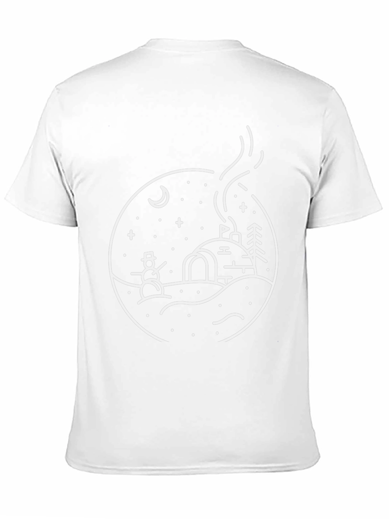 Winter Scene Graphic Tee - Black