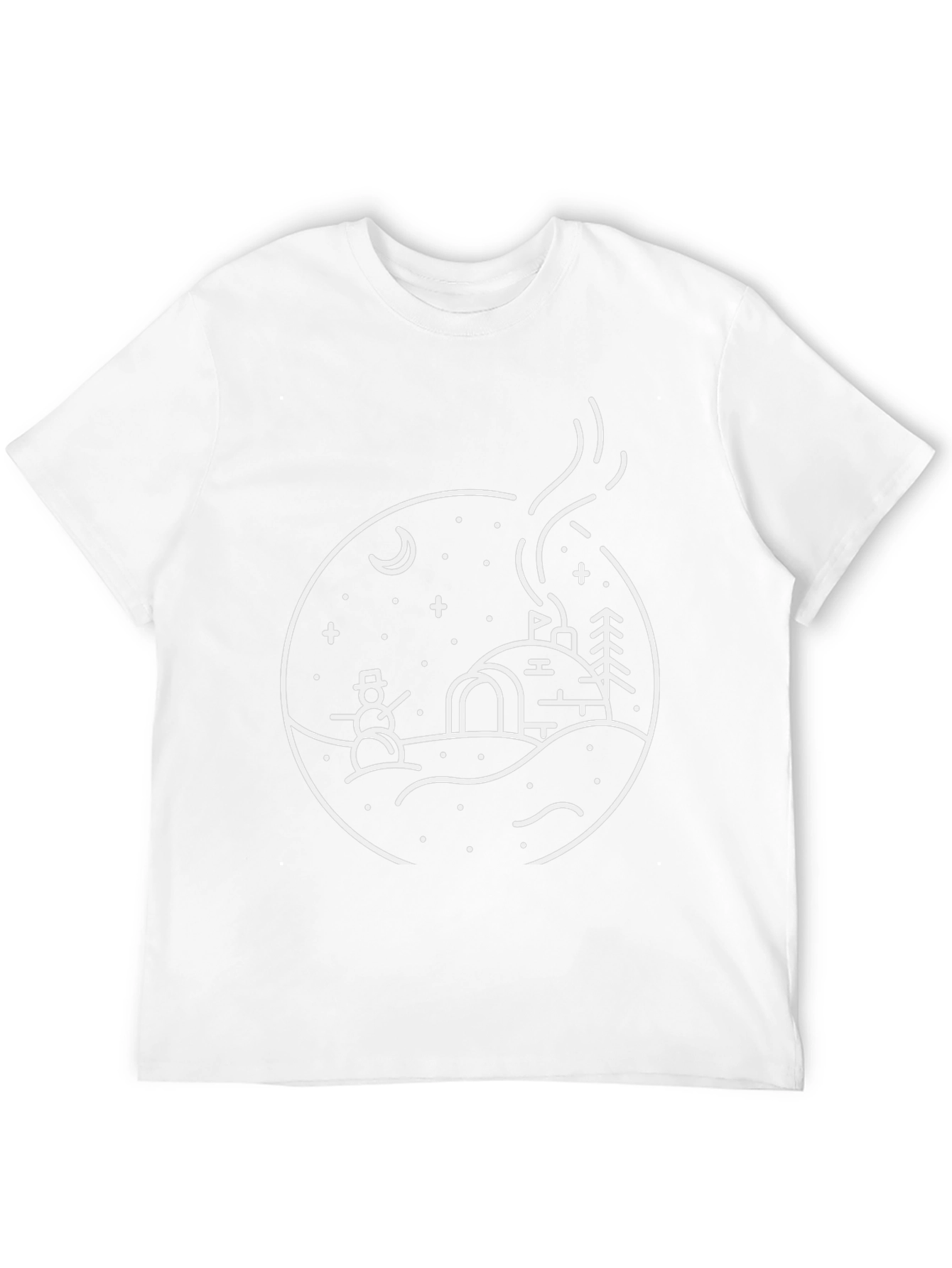 Winter Scene Graphic Tee - Black