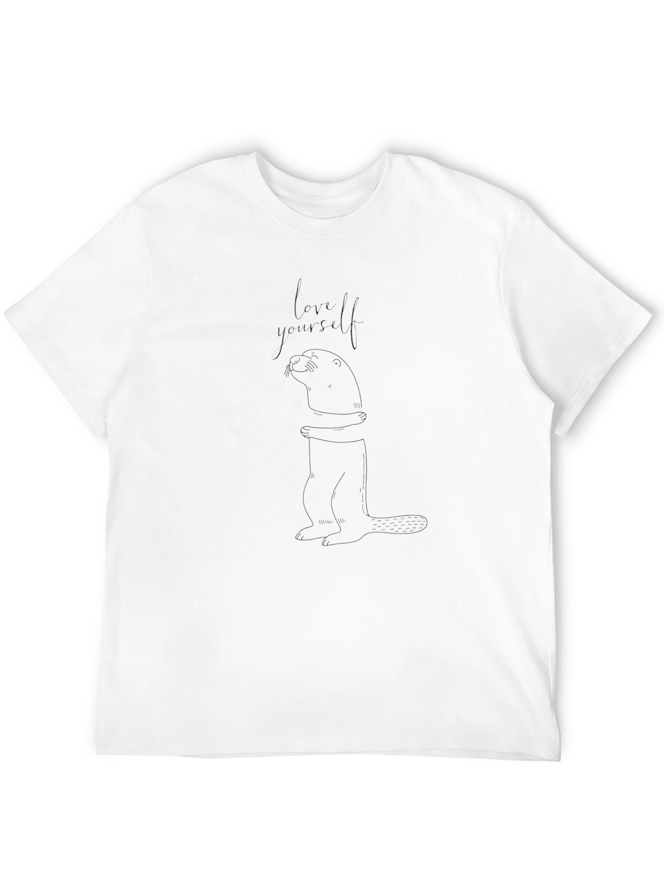 Unisex Black Graphic Tee - Otter Design
