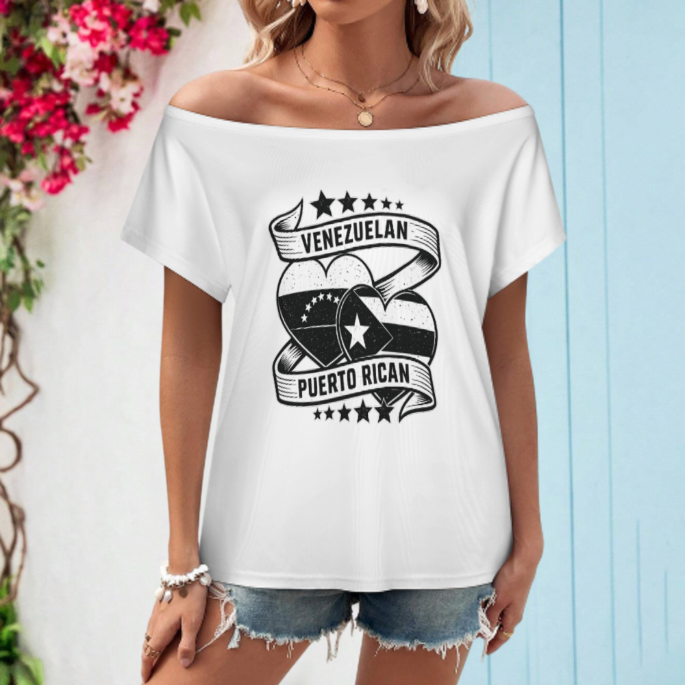 Venezuelan Puerto Rican Heritage Tee – Latin Pride Heart Graphic Shirt(z412)