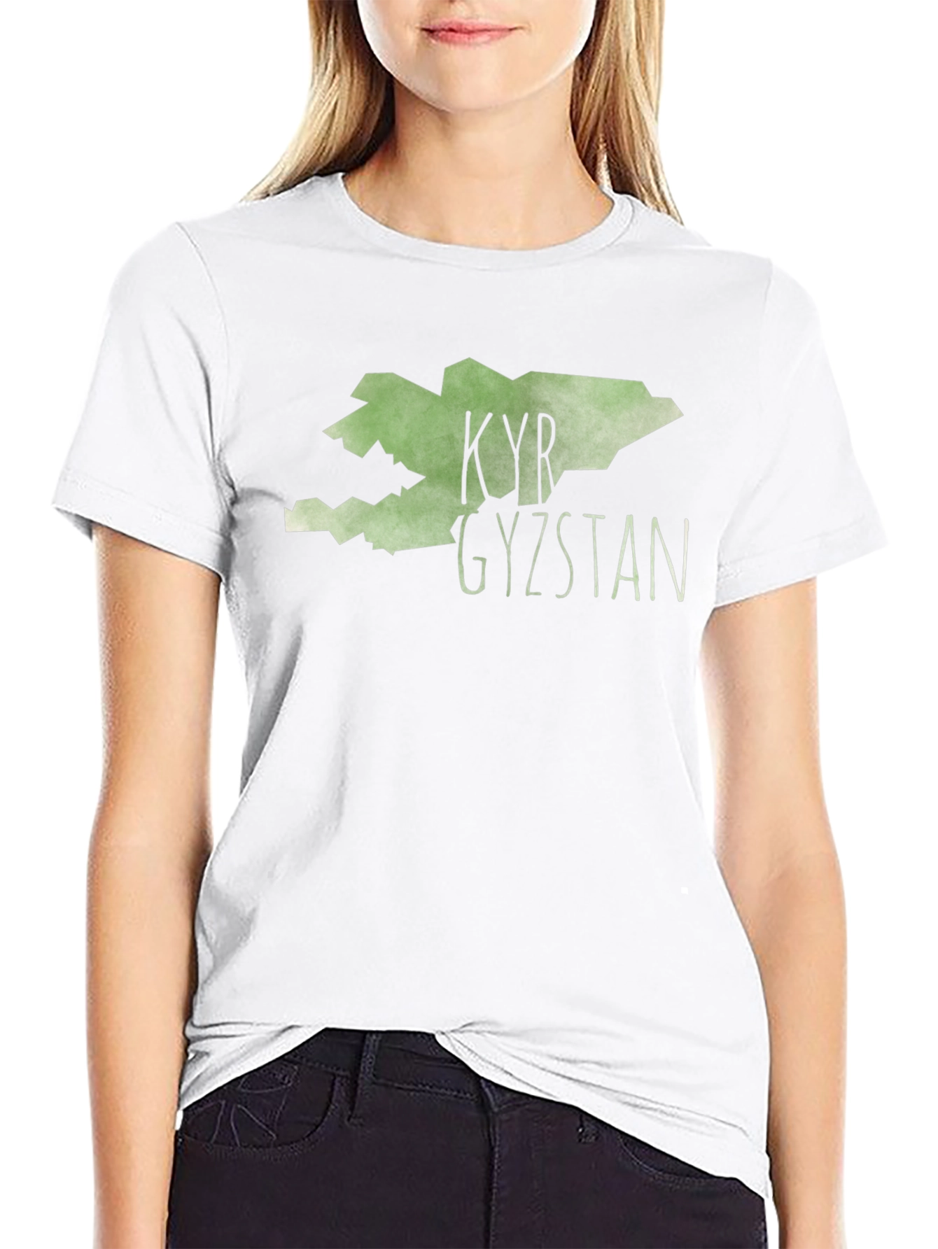 Kyrgyzstan Map T-Shirt - Black Graphic Tee