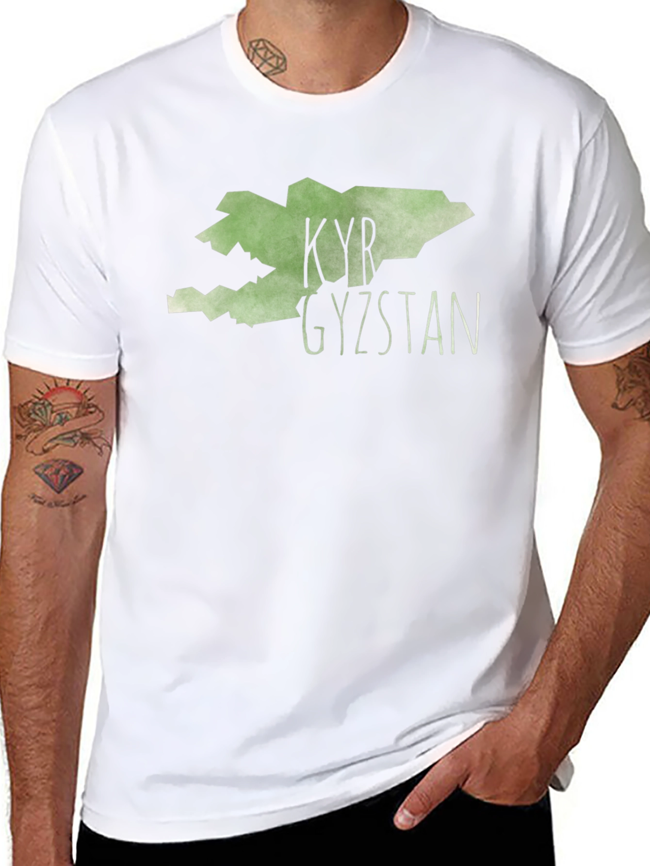 Kyrgyzstan Map T-Shirt - Black Graphic Tee