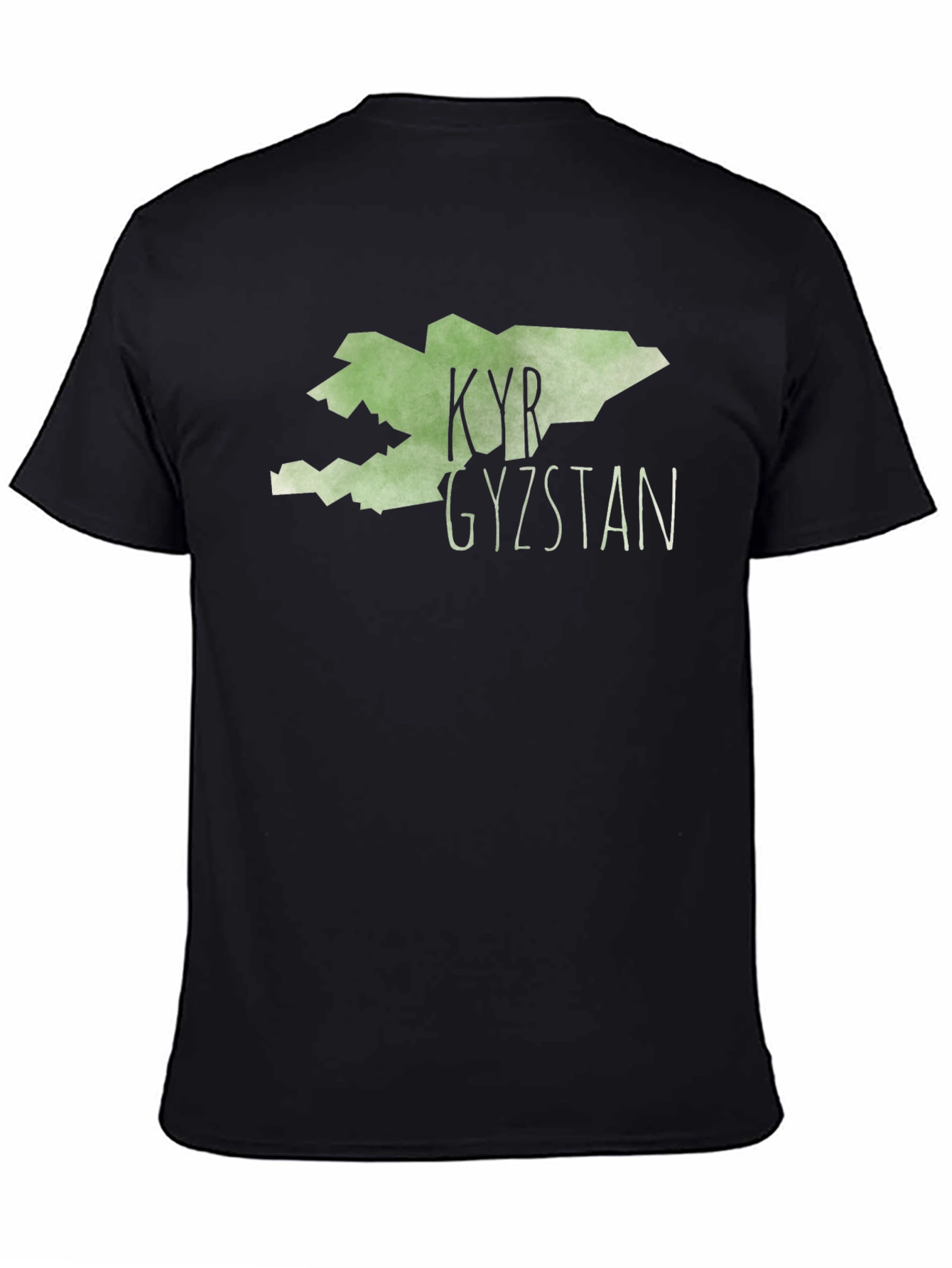 Kyrgyzstan Map T-Shirt - Black Graphic Tee