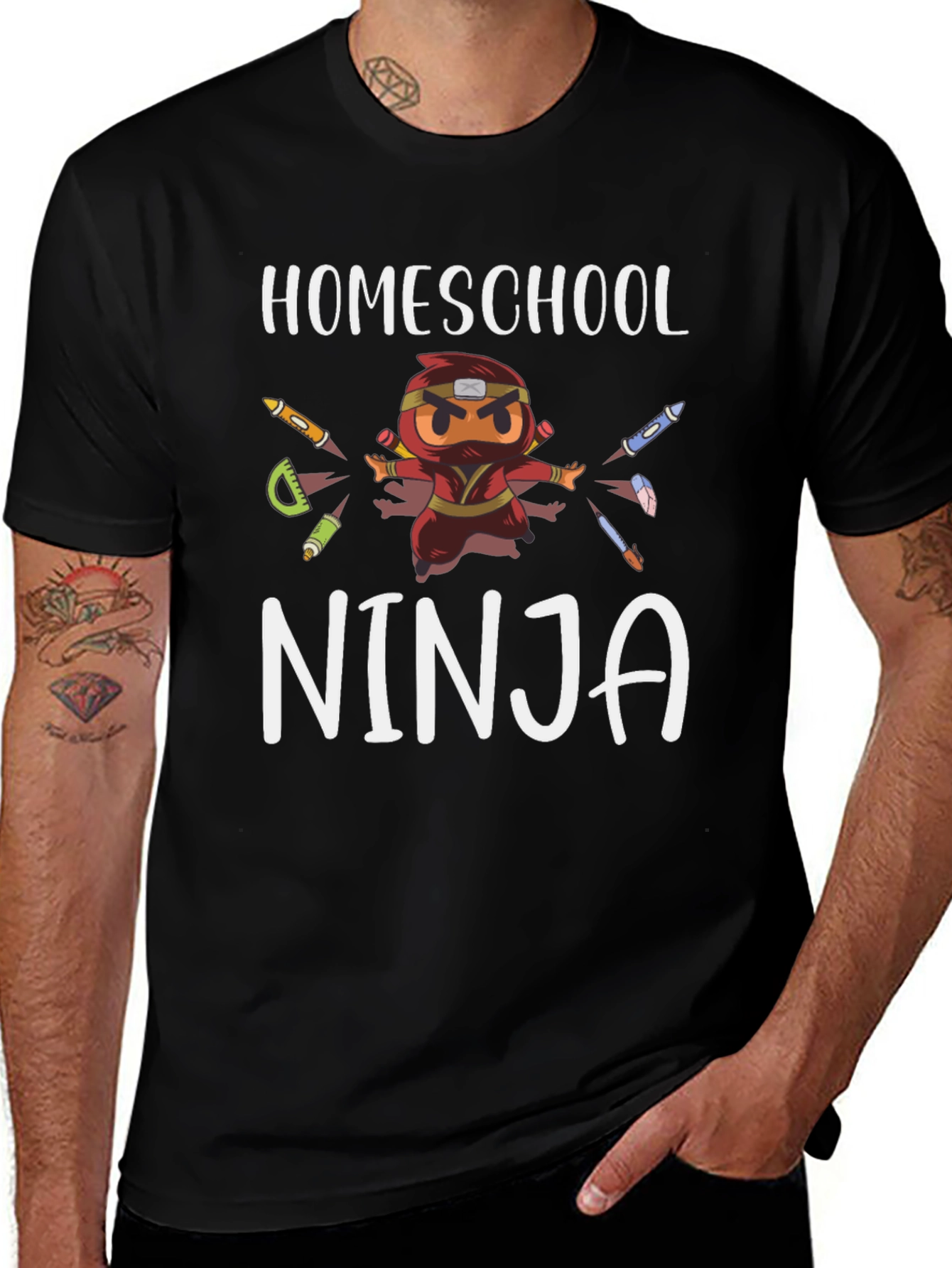 Homeschool Ninja T-Shirt - Black Graphic Tee